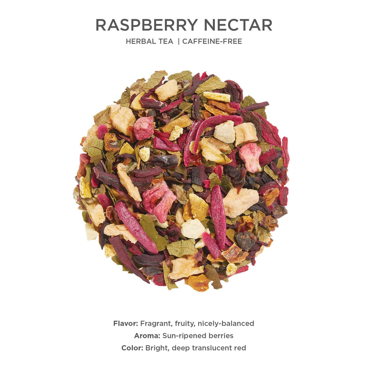 Tea Forte Raspberry Nectar – Premium Caffeine-Free Herbal Tea Canister (35-50 Cups)
