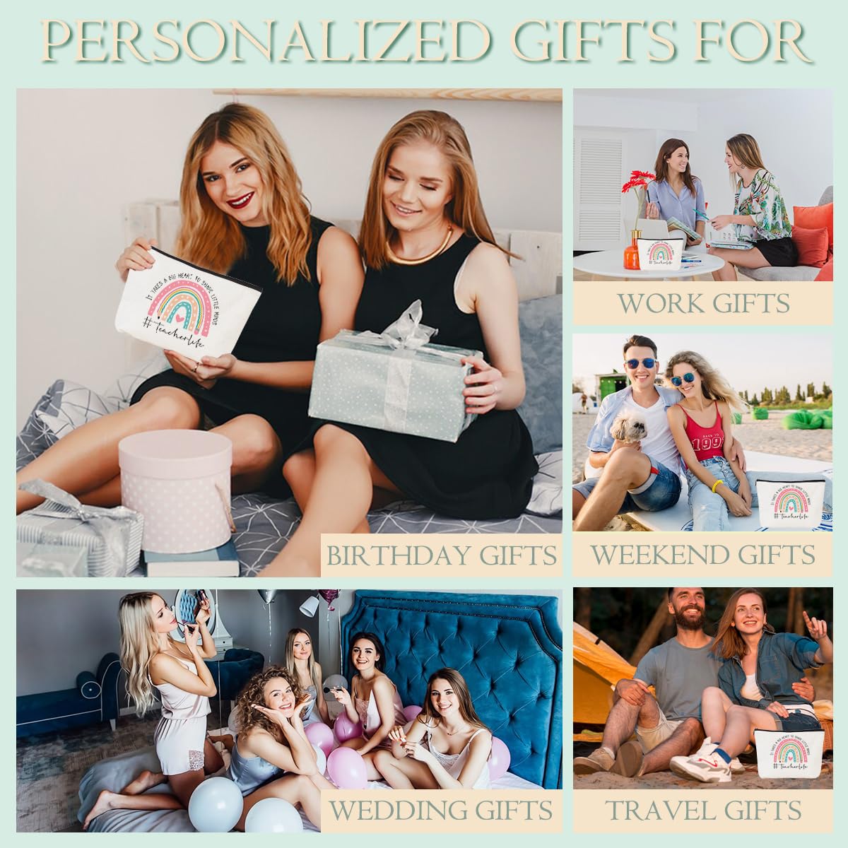 Teacher Appreciation Gifts Makeup Bag Toiletry Cosmetic Bag Teacher Gifts