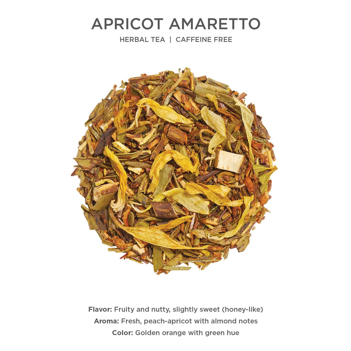 Tea Forte Apricot Amaretto Premium Caffeine-Free Herbal Tea – 35-50 Cups, Recyclable Canister