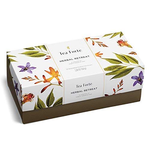 Tea Forte Premium Presentation Box Gift Set – 20 Pyramid Tea Bags, Assorted Blends (Naturally Non-Caffeinated)