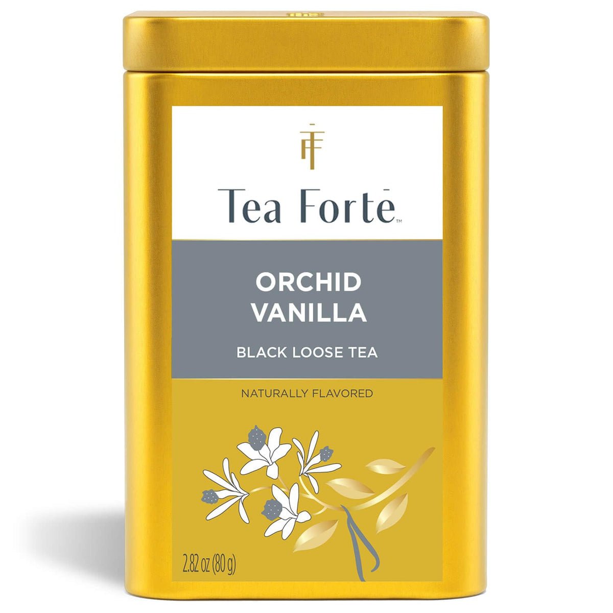 Tea Forte Orchid Vanilla: Premium Loose Leaf Black Tea in Recyclable Canister (35-50 Cups)