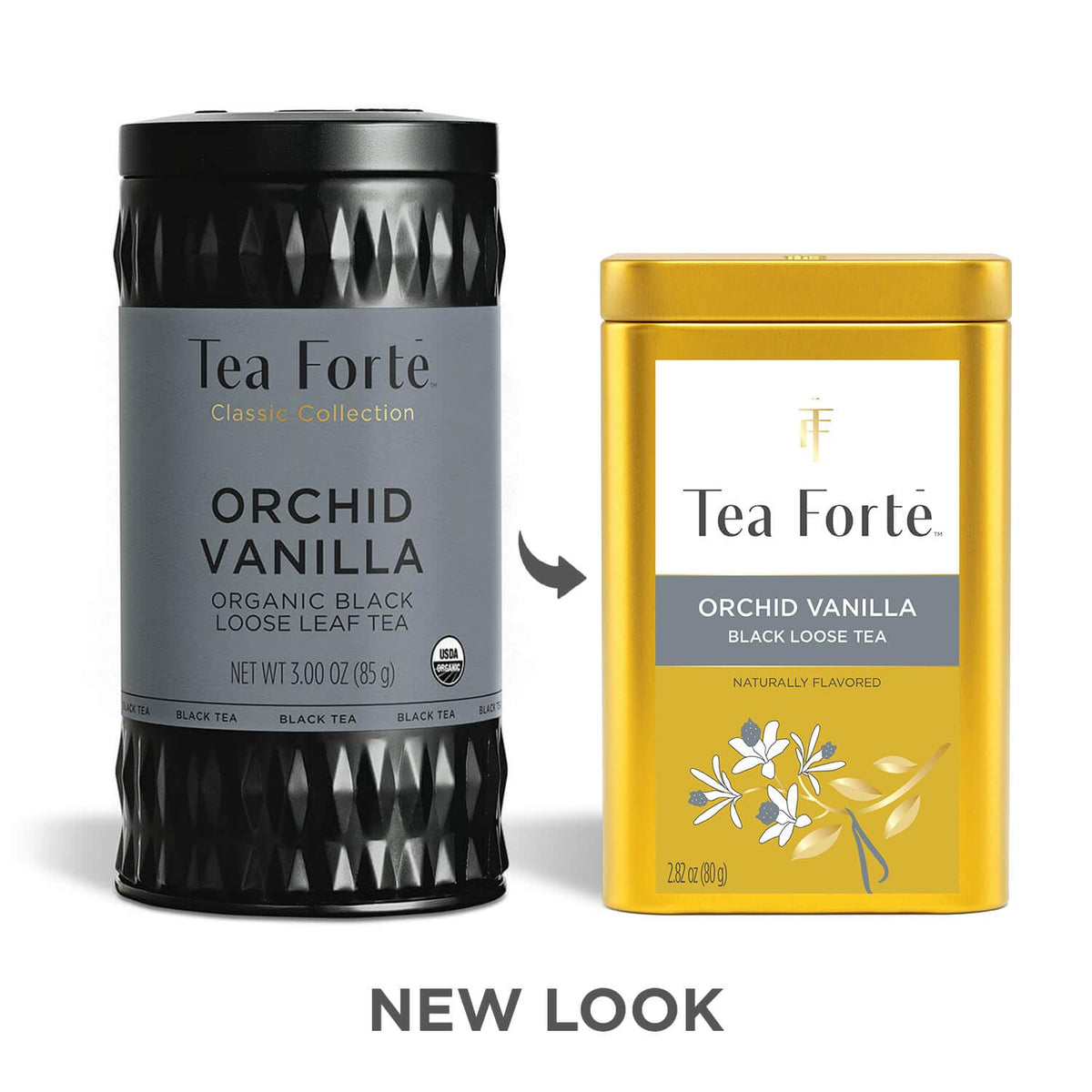 Tea Forte Orchid Vanilla: Premium Loose Leaf Black Tea in Recyclable Canister (35-50 Cups)
