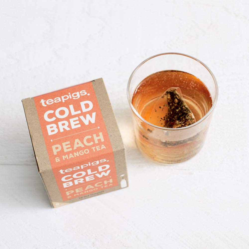 Teapigs Peach & Mango Cold Brew with Whole Fruit – 6x10 Tea Bags