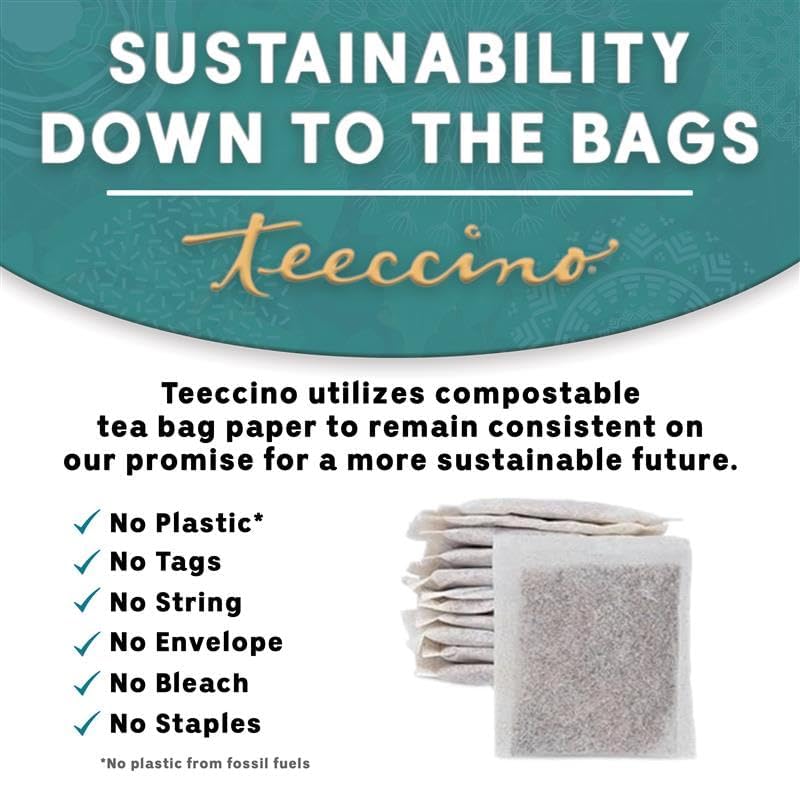 Teeccino Dandelion Herbal Tea – Dark Roast, Caffeine Free, 50 Tagless Eco-Friendly Tea Bags