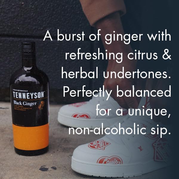 Tenneyson Black Ginger Non-Alcoholic Aperitif – 750mL, Low Sugar & Gluten-Free