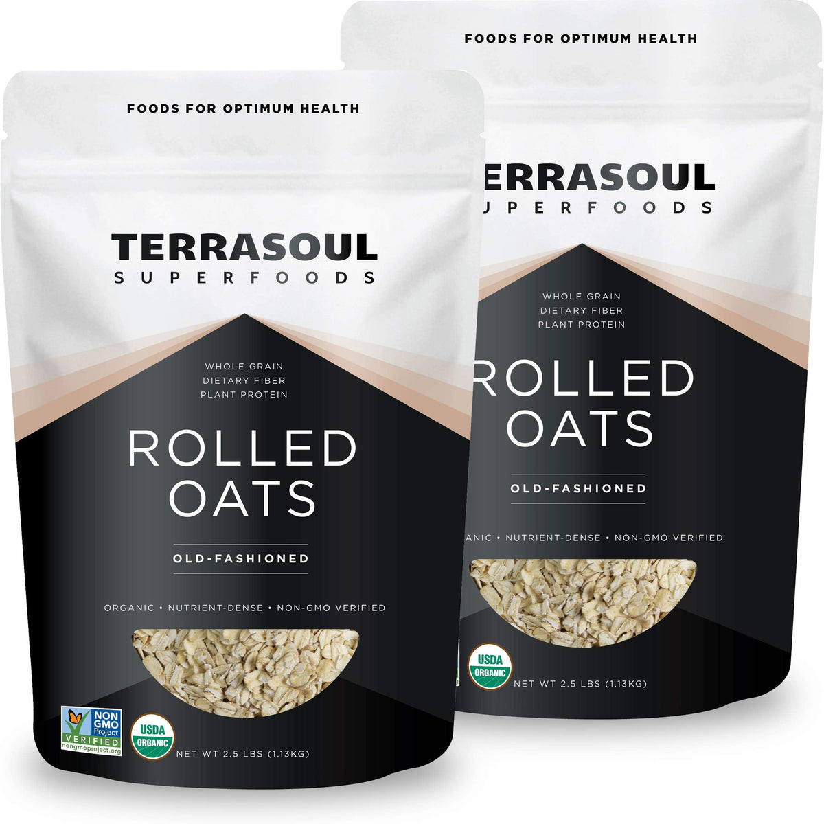 Terrasoul Organic Rolled Oats, 5 lb – Gluten-Free, Old-Fashioned Whole Grain