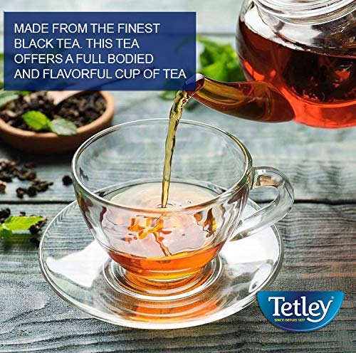 Tetley Classic Blend Decaf Black Tea — 72 Tea Bags (Pack of 12) | Rainforest Alliance Certified