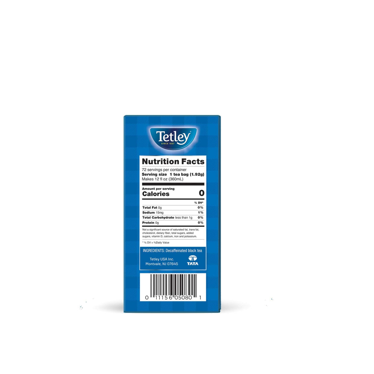 Tetley Classic Blend Decaf Black Tea — 72 Tea Bags (Pack of 12) | Rainforest Alliance Certified