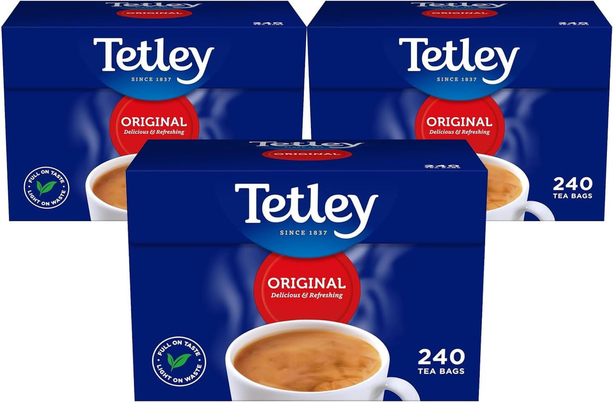 Tetley Tea Bags – 3pk x 240ct | 240-Count Tea Bags Pack