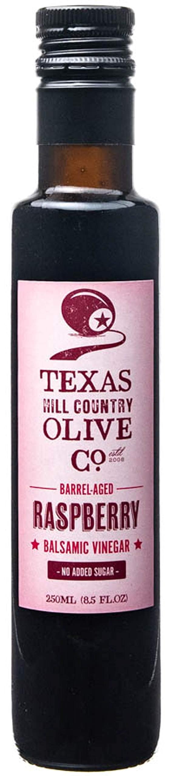 Texas Hill Country Olive Co. Raspberry Balsamic Vinegar – Barrel-Aged Infused