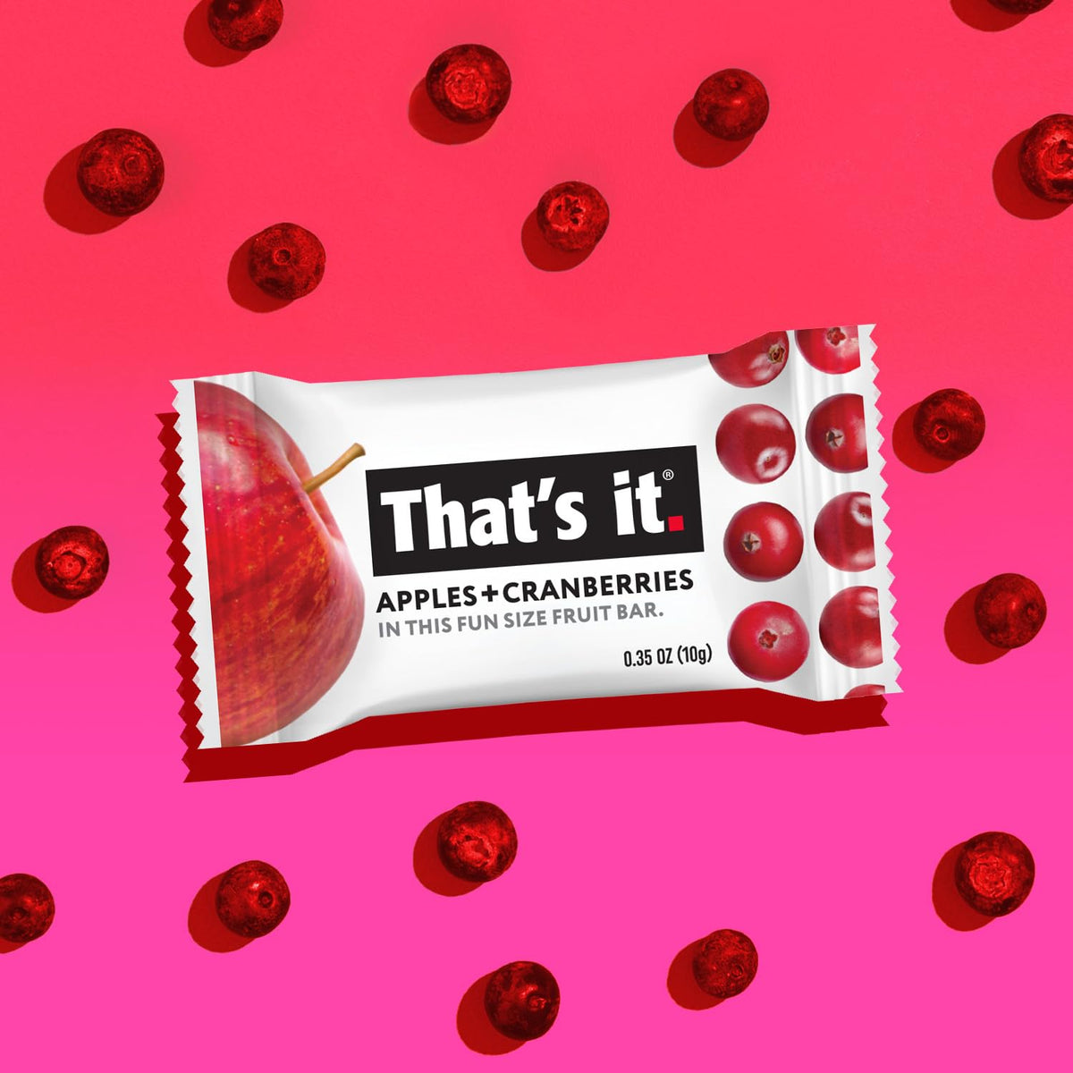 That's it. Fun Size Fruit Bars Variety Pack – 50 x 10g, Non-GMO, Kosher, Gluten Free, Cranberry-Banana