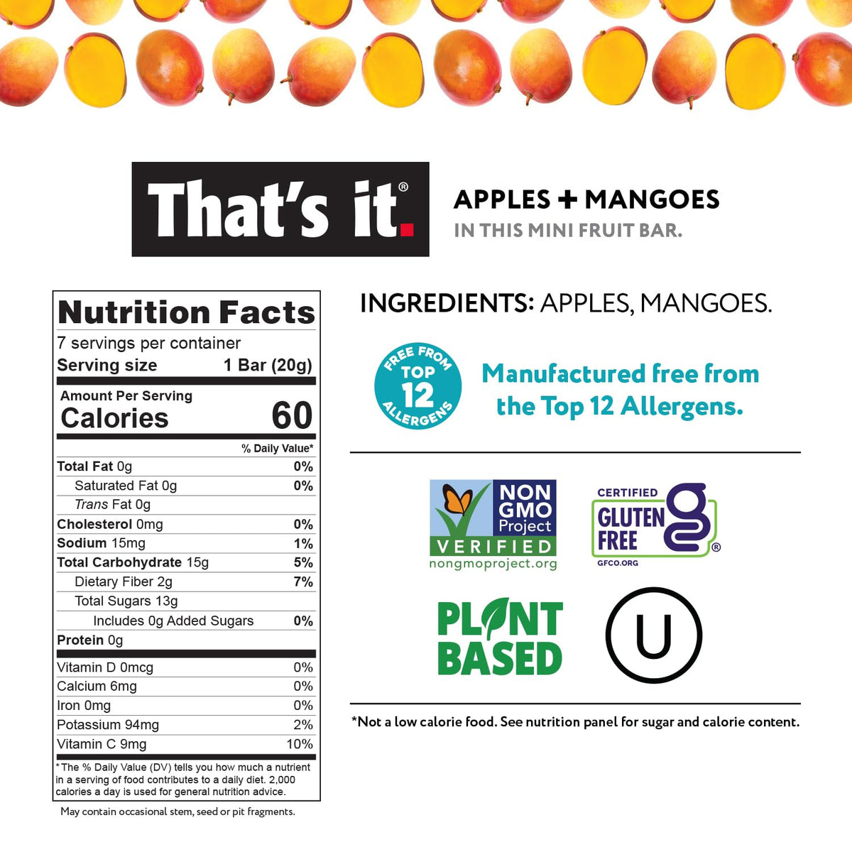 That's it. Mini Fruit Bars Variety 35 Pack – No Sugar, Plant-Based & Gluten Free