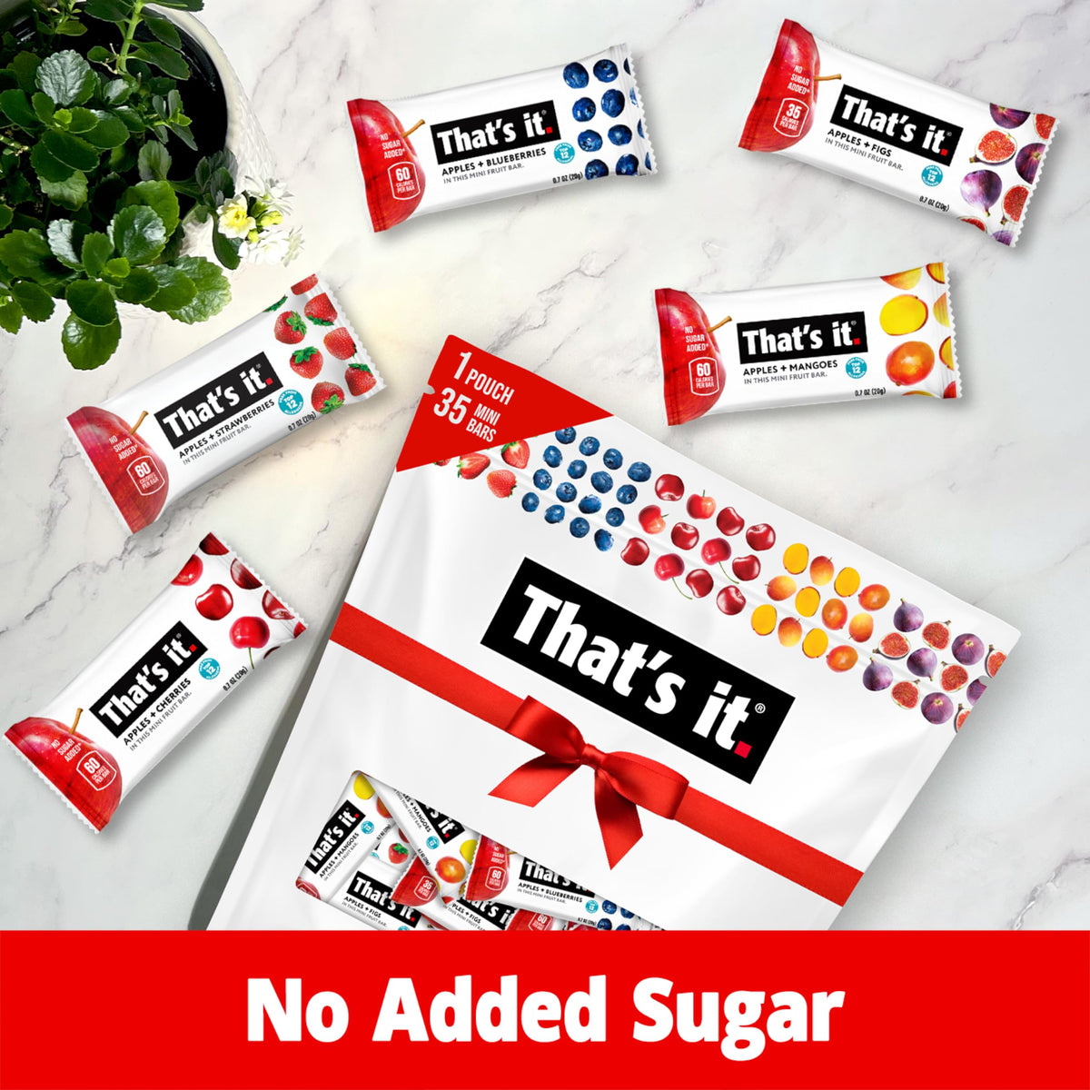 That's it. Mini Fruit Bars Variety 35 Pack – No Sugar, Plant-Based & Gluten Free