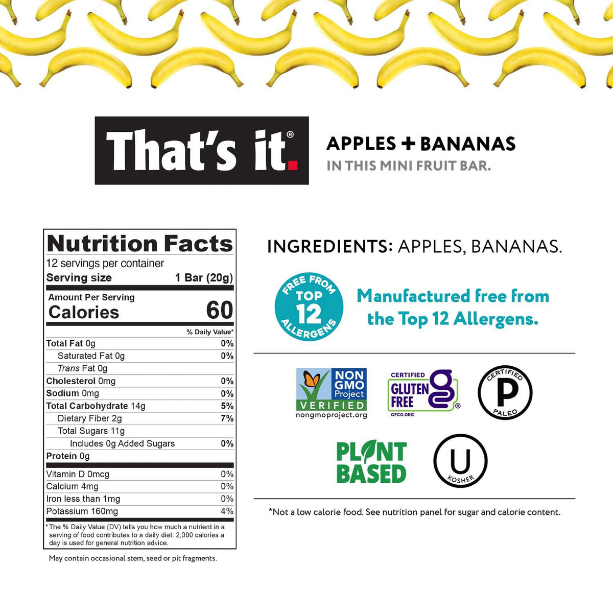 That's it. Mini Fruit Bars Gift Pouch – 36 Count Variety (No Sugar Added, Plant-Based, Gluten Free, Vegan, Paleo, Non-GMO, Fiber)