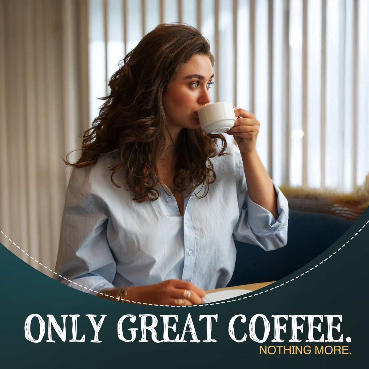 The Bean Organic Coffee Company Vanilla Bean – Medium Roast Ground Coffee, 16-Ounce Bag