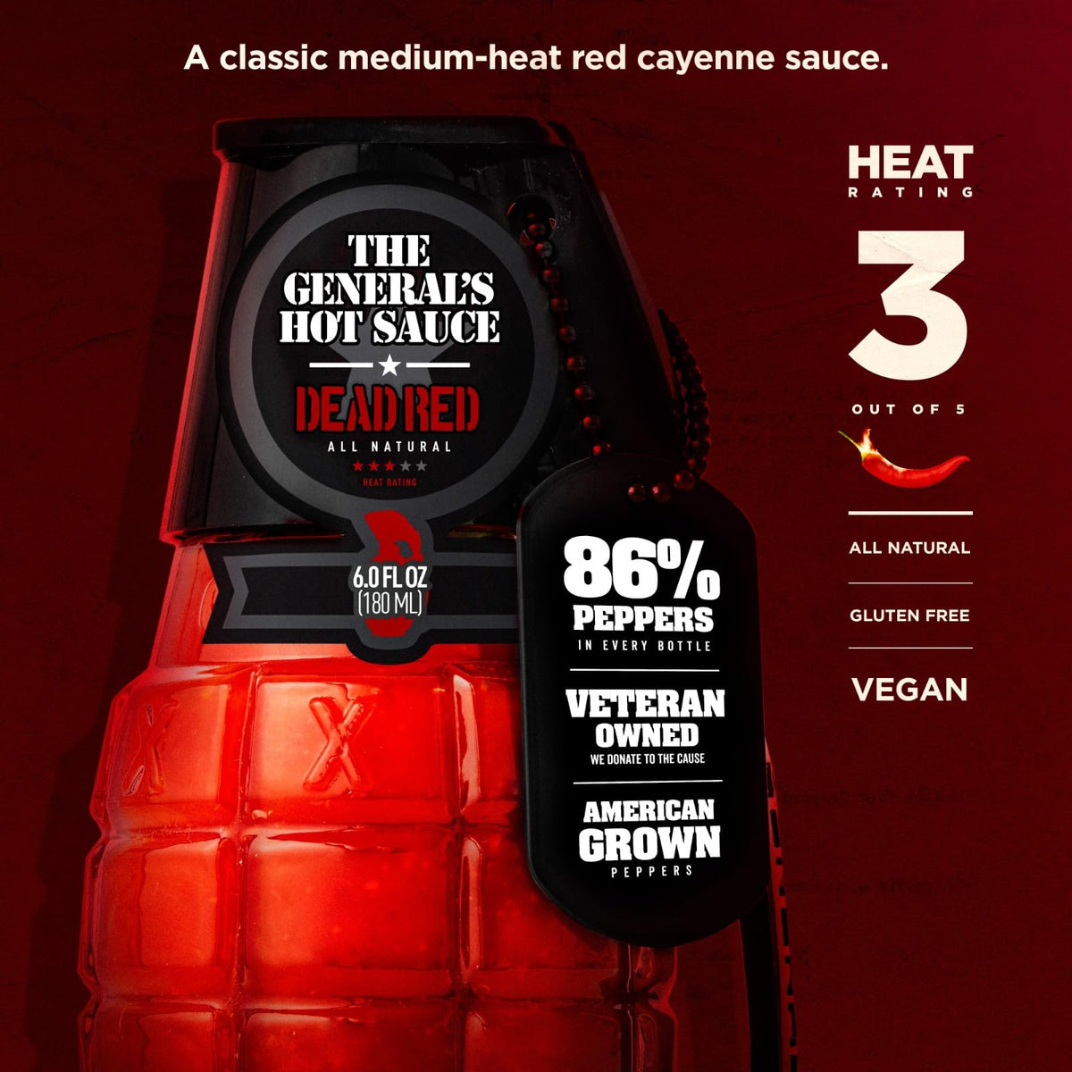 The General's Hot Sauce Heat Seeker Gift Set – 3-Pack Gourmet, American-Grown Peppers