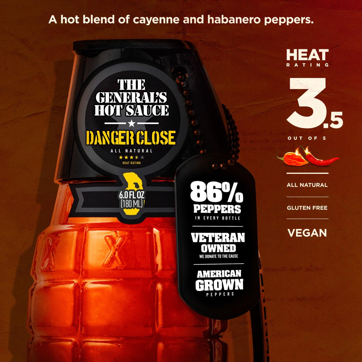 The General's Hot Sauce Heat Seeker Gift Set – 3-Pack Gourmet, American-Grown Peppers
