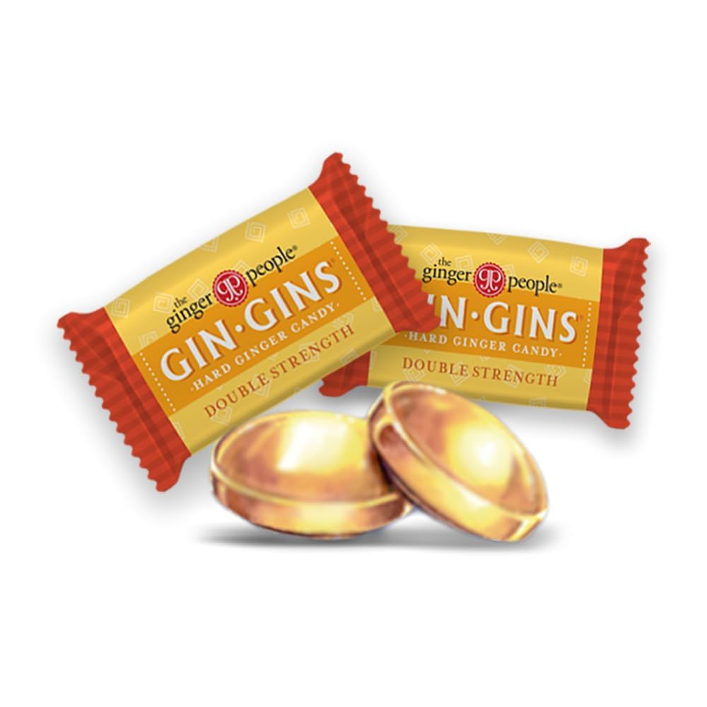 GIN GINS Double Strength Ginger Hard Candy – 2 Pack, 16 oz Each | The Ginger People