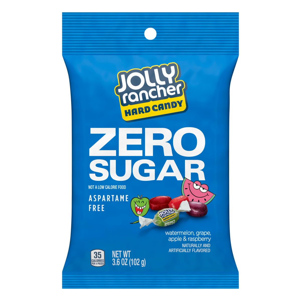 JollyRanchers Zero Sugar – 3.6 oz Bag (Pack of 6) | The Hampton Popcorn & Candy Company
