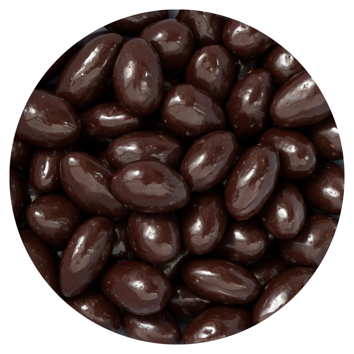 Dark Chocolate Covered Almonds - 2 lb Bulk Bag | The Hampton Popcorn & Candy Company