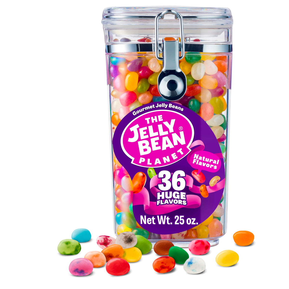 The Jelly Bean Planet: Gourmet Jelly Beans Bulk 25 Oz Jar – 36 Natural Flavors, Kosher, Gluten Free