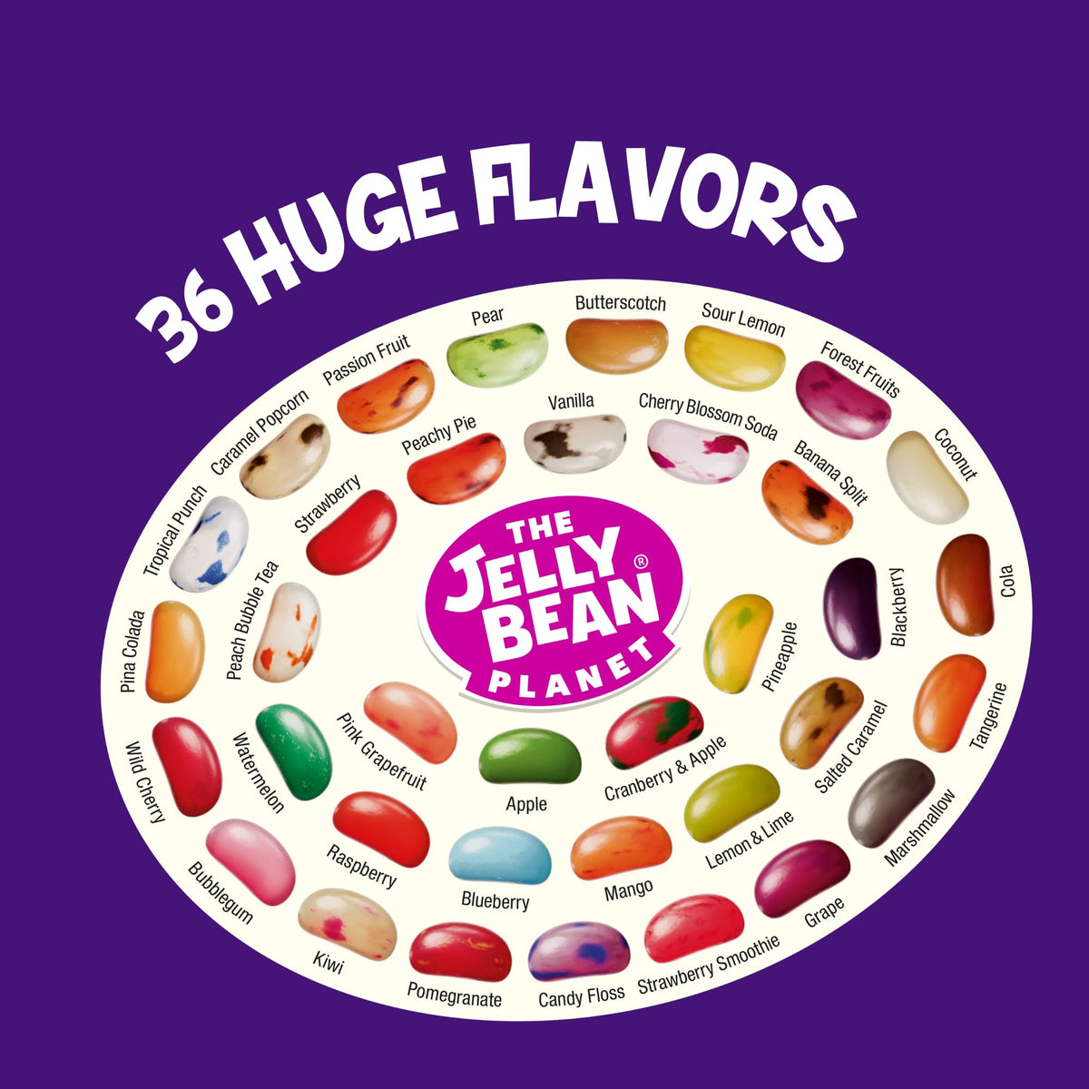 The Jelly Bean Planet: Gourmet Jelly Beans Bulk 25 Oz Jar – 36 Natural Flavors, Kosher, Gluten Free
