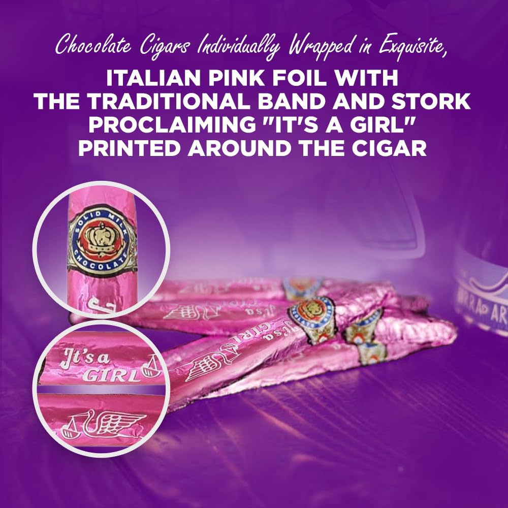 Madelaine Solid Premium Milk Chocolate Cigars – 24 Count Baby Shower Favors | The Madelaine Chocolate Company