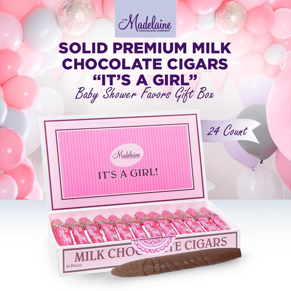 Madelaine Solid Premium Milk Chocolate Cigars – 24 Count Baby Shower Favors | The Madelaine Chocolate Company