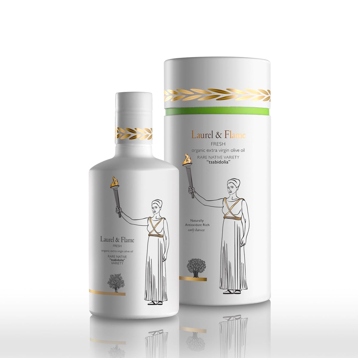 Laurel & Flame Fresh EVOO | The Olive Temple | Single Origin Greek Olive Oil