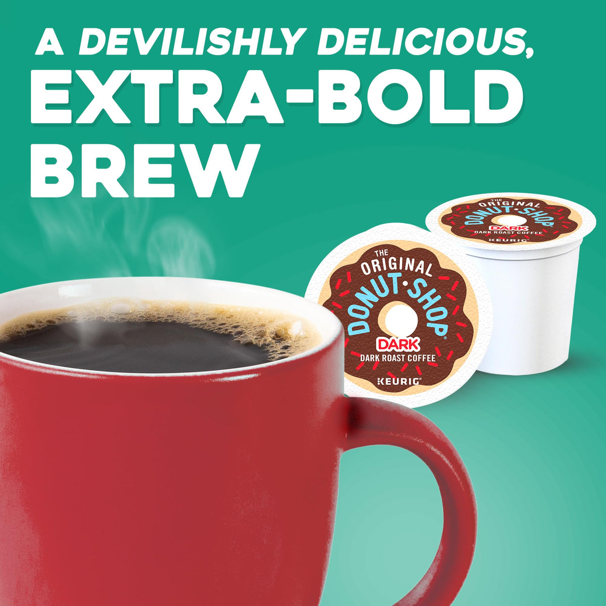 The Original Donut Shop Dark Roast K-Cup Pods, 48 Count – Keurig Compatible