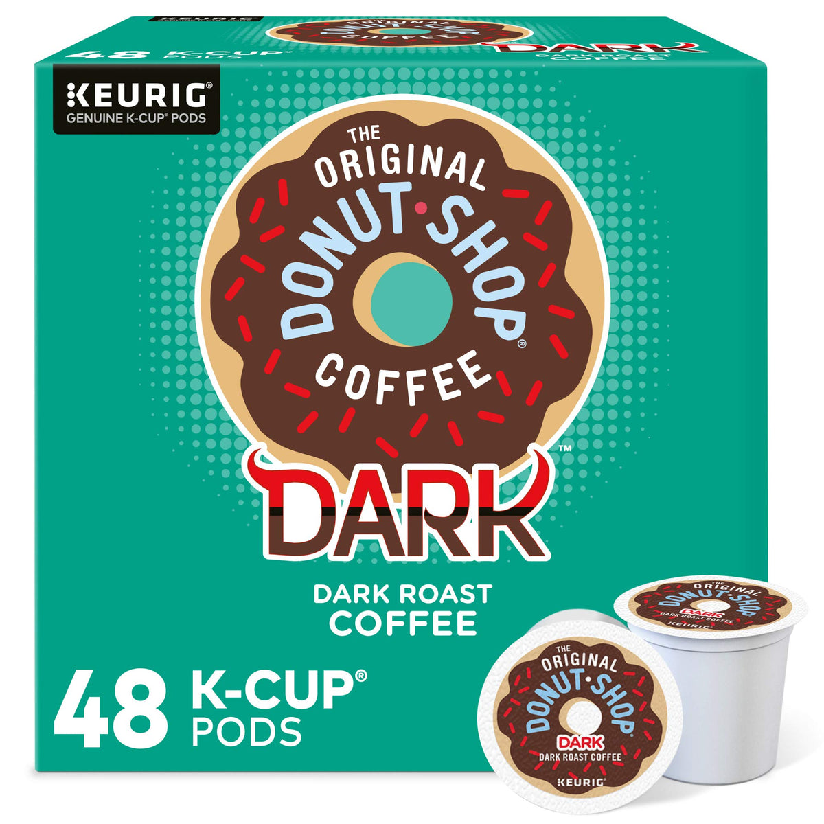 The Original Donut Shop Dark Roast K-Cup Pods, 48 Count – Keurig Compatible