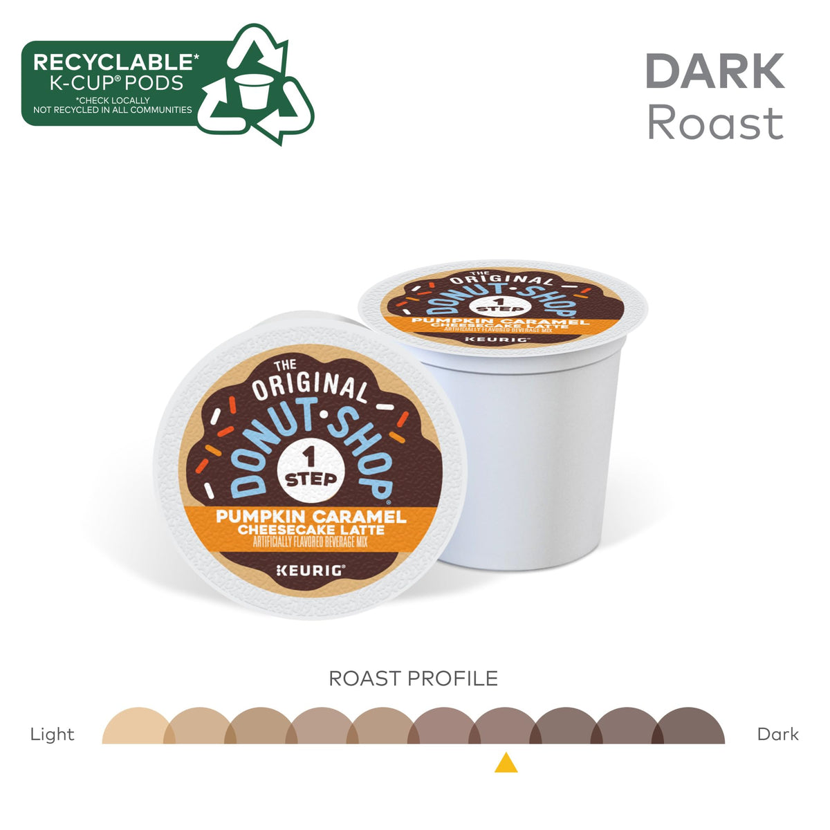 The Original Donut Shop Pumpkin Caramel Cheesecake Latte K-Cup Pods – 60 Count | Keurig Compatible