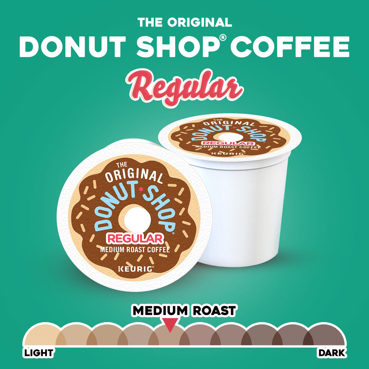The Original Donut Shop Regular K-Cup Pods – Medium Roast Coffee, 48 ct, Keurig Compatible