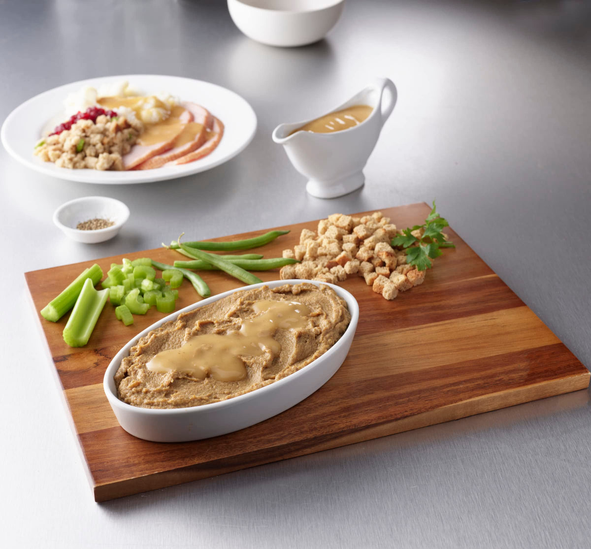 Thick & Easy Purees 7 oz Bowl – Turkey with Stuffing & Green Beans