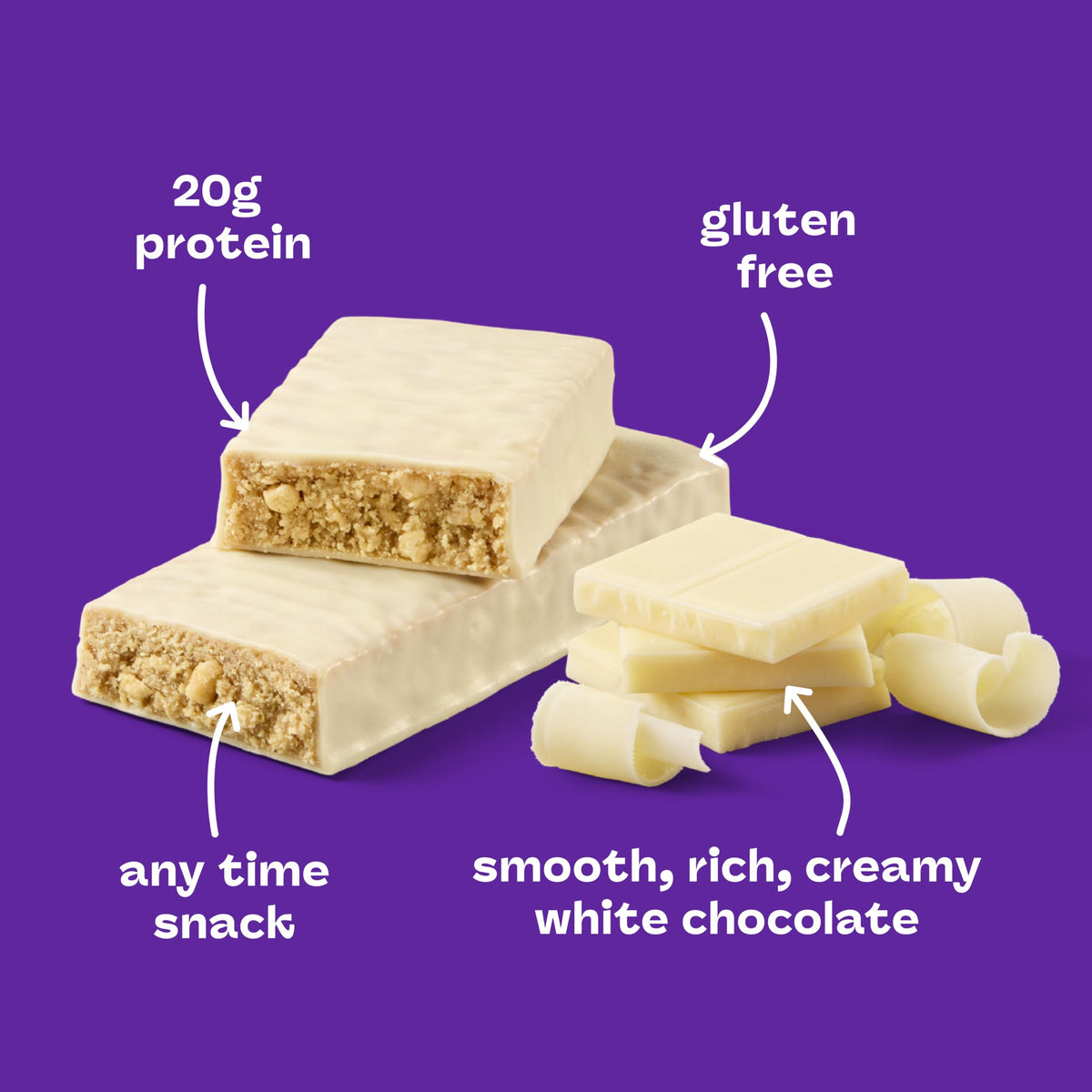 think! White Chocolate Protein Bars – 20g Protein, 0g Sugar, Gluten Free