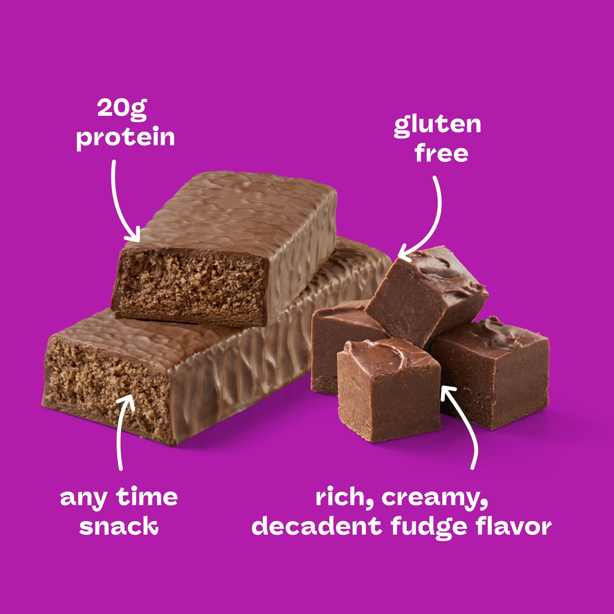 Think! Protein Bars – Chocolate Fudge, 20g Protein, Gluten Free & Kosher Friendly, 2.1 oz, 10 Bars