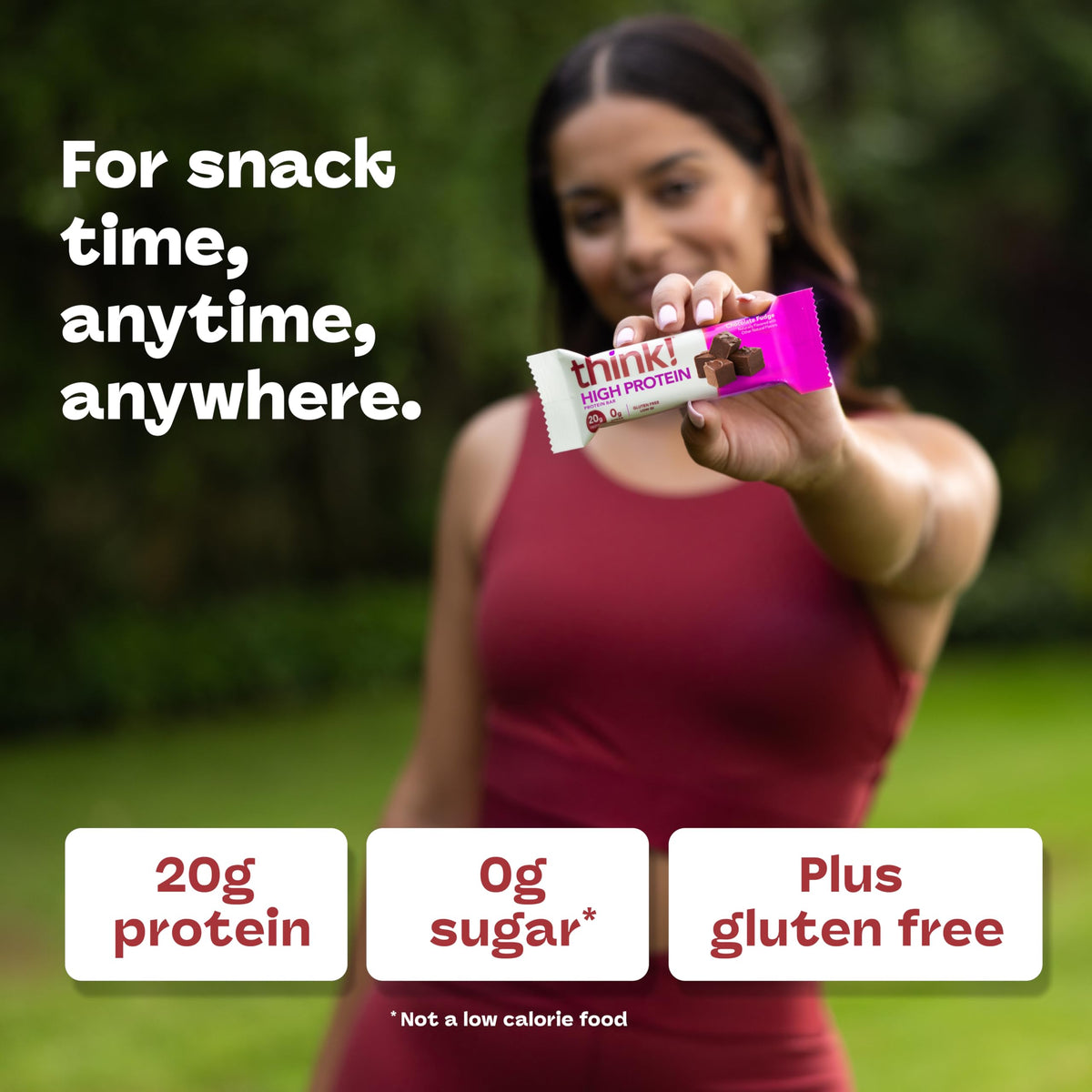 Think! Protein Bars – Chocolate Fudge, 20g Protein, Gluten Free & Kosher Friendly, 2.1 oz, 10 Bars