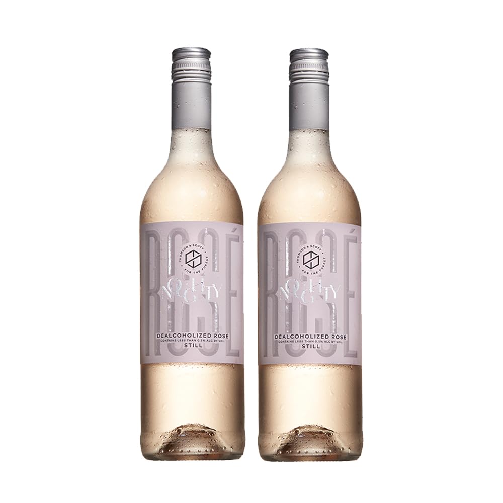 Thomson & Scott Noughty Provence Style Rosé – Non-Alcoholic Rosé (<0.5% ABV), 750ml, 2-Pack