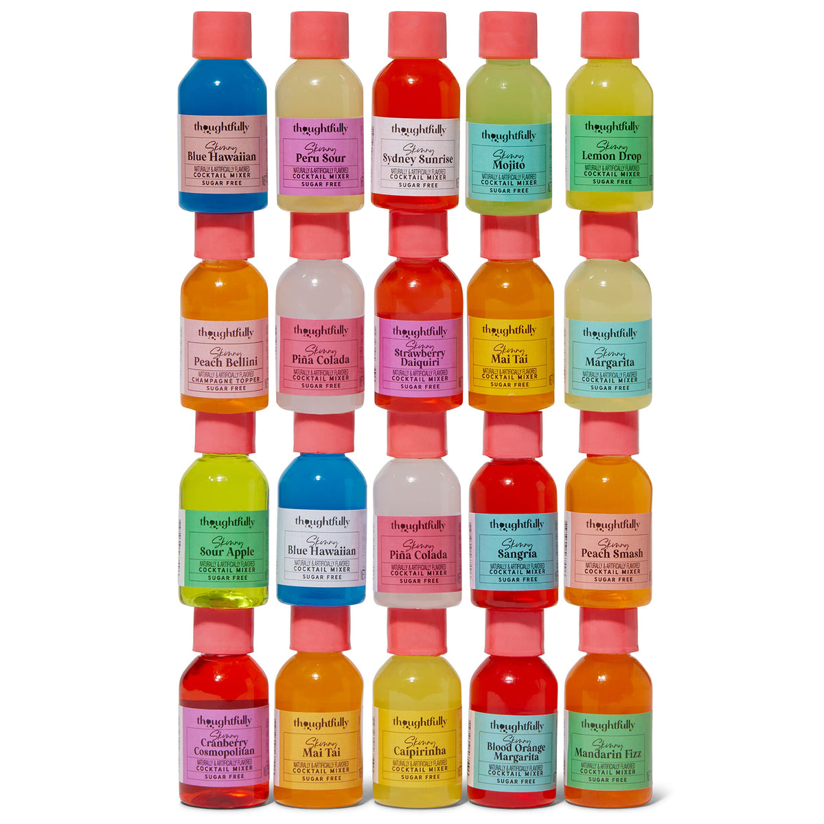 Thoughtfully Skinny Cocktail Mixers – Sugar-Free, Gluten-Free, 20-Pack (No Alcohol)