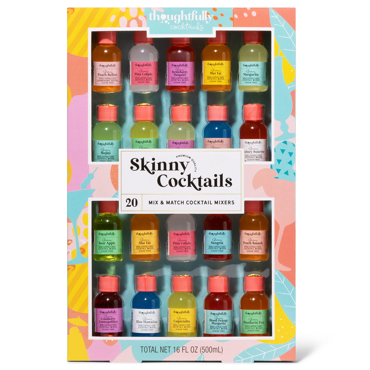 Thoughtfully Skinny Cocktail Mixers – Sugar-Free, Gluten-Free, 20-Pack (No Alcohol)