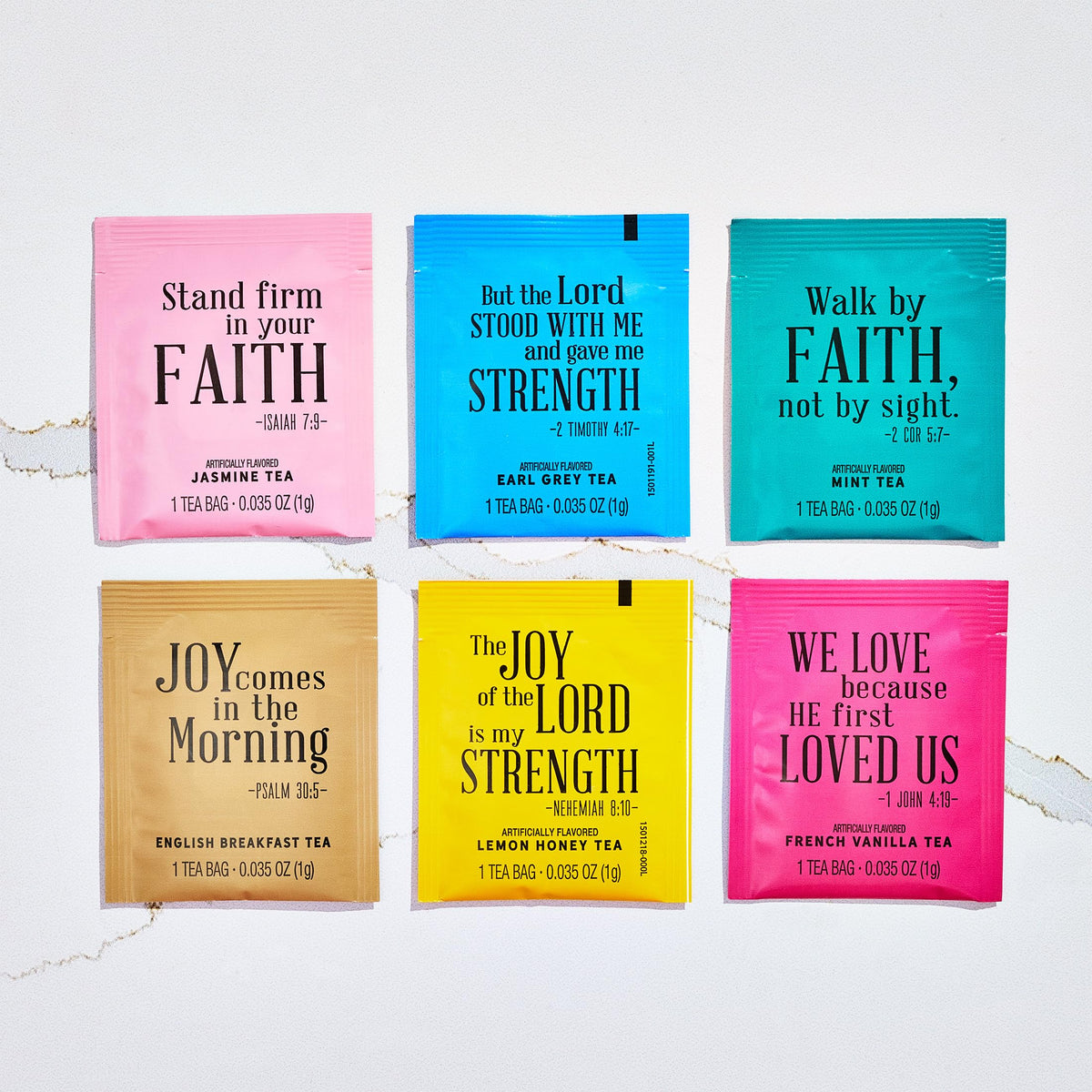 Thoughtfully Gourmet Christian Prayer Tea Gift Set – 90 Teas, 6 Flavors, Wooden Box