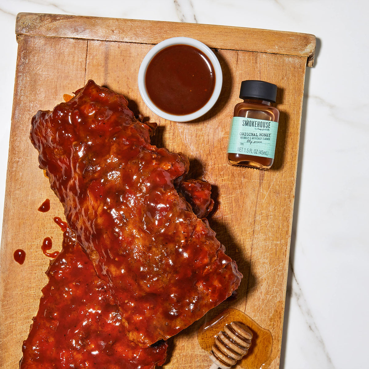 Smokehouse by Thoughtfully – Gourmet BBQ Sauce Sampler (14 Glass Bottles), Vegan & Vegetarian