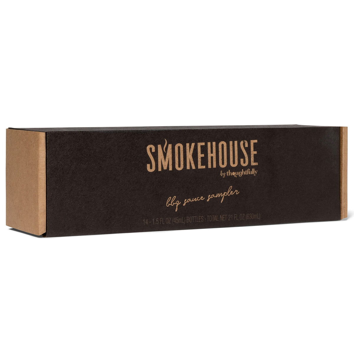 Smokehouse by Thoughtfully – Gourmet BBQ Sauce Sampler (14 Glass Bottles), Vegan & Vegetarian