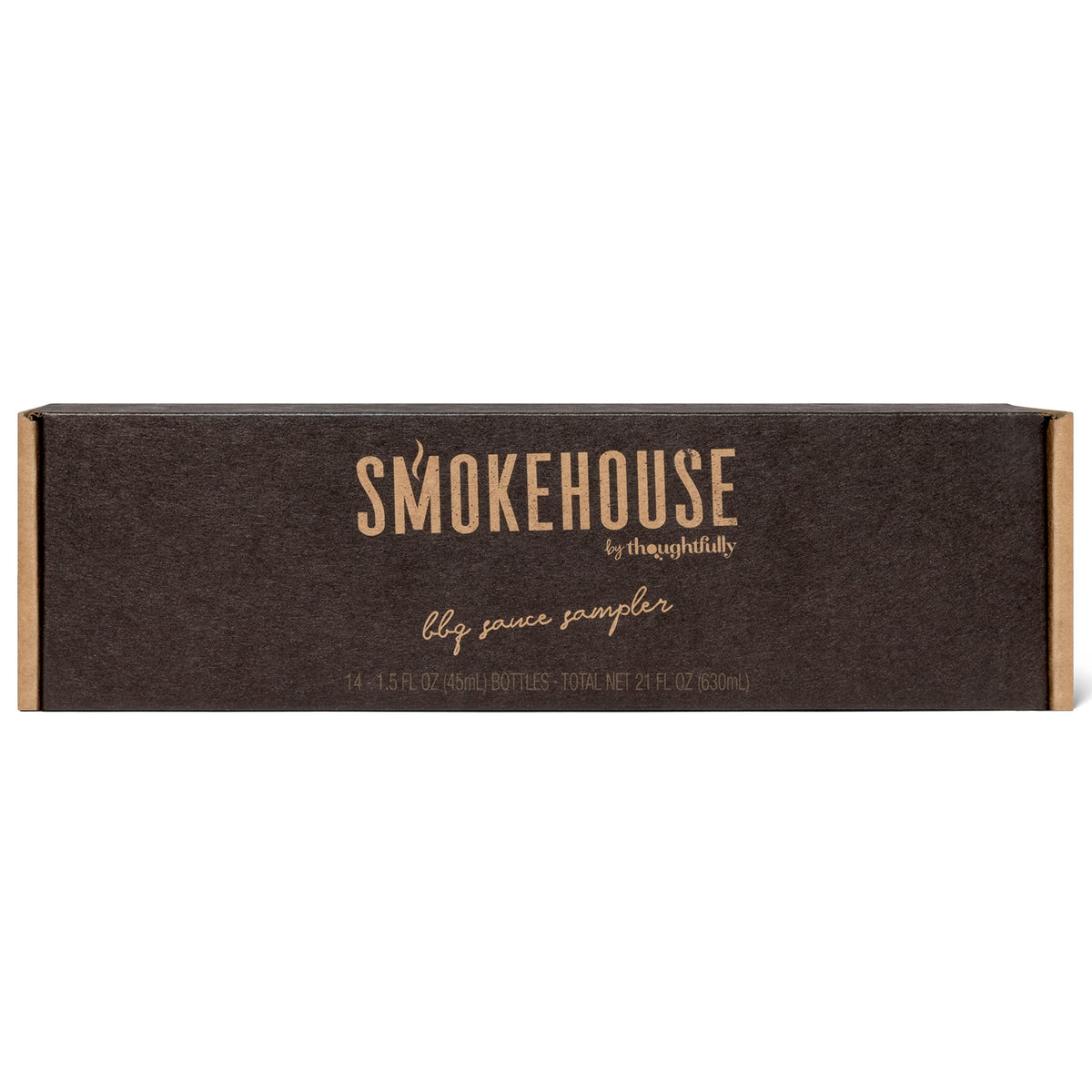 Smokehouse by Thoughtfully – Gourmet BBQ Sauce Sampler (14 Glass Bottles), Vegan & Vegetarian