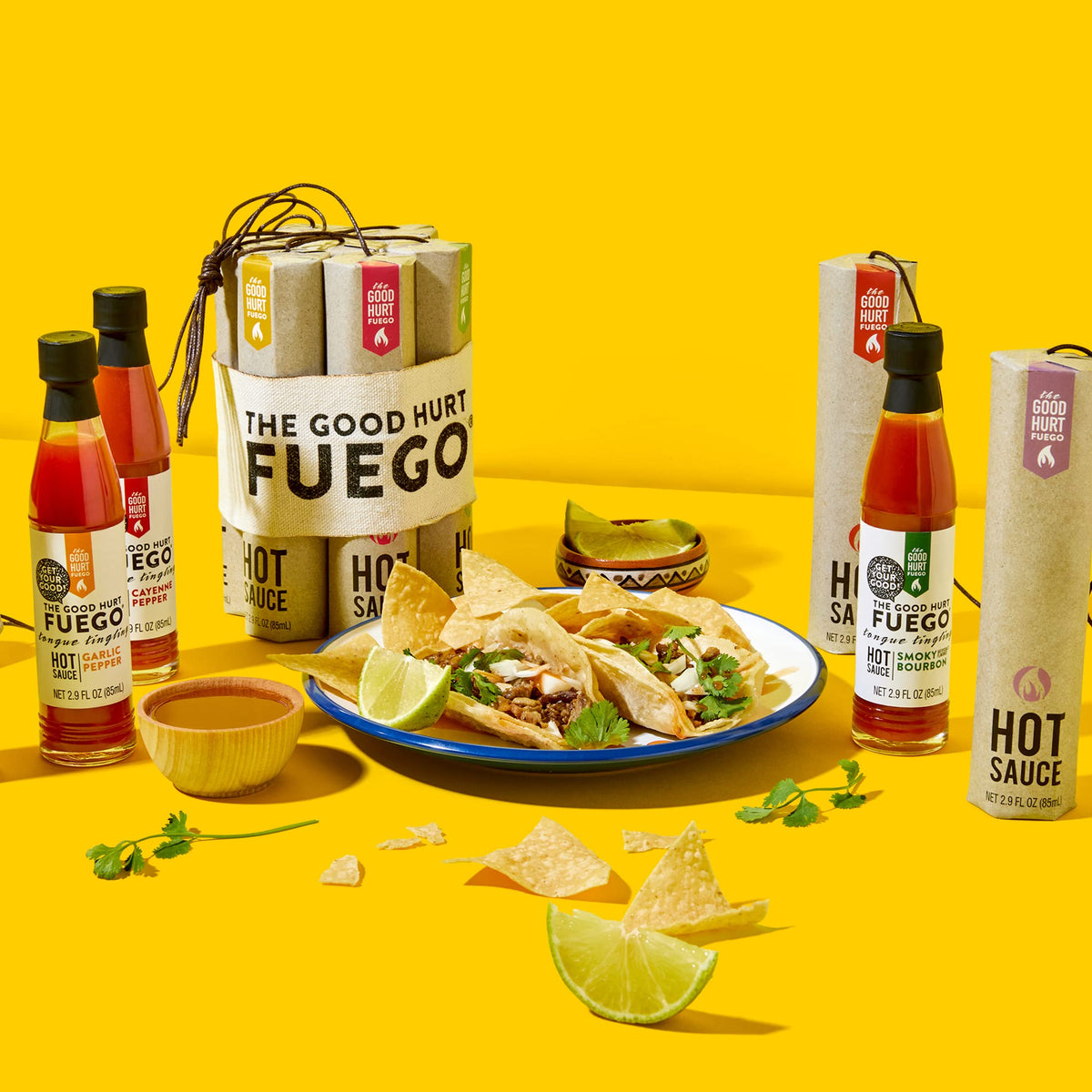 Thoughtfully The Good Hurt Fuego Hot Sauce Sampler Gift Set — 7 Flavors