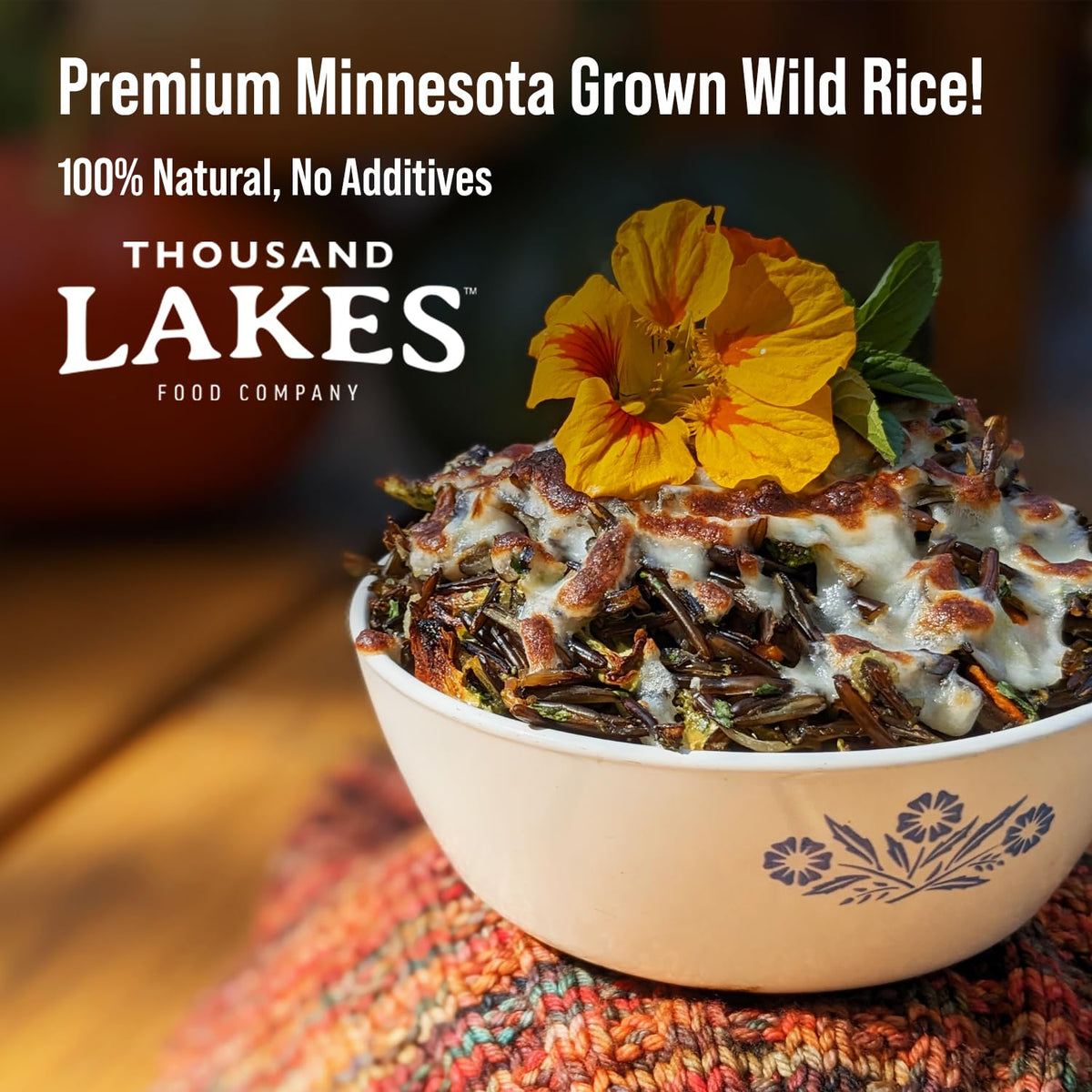 Thousand Lakes Minnesota Wild Rice - 3 lb Bulk Pouch | 100% Wild Rice, All Natural