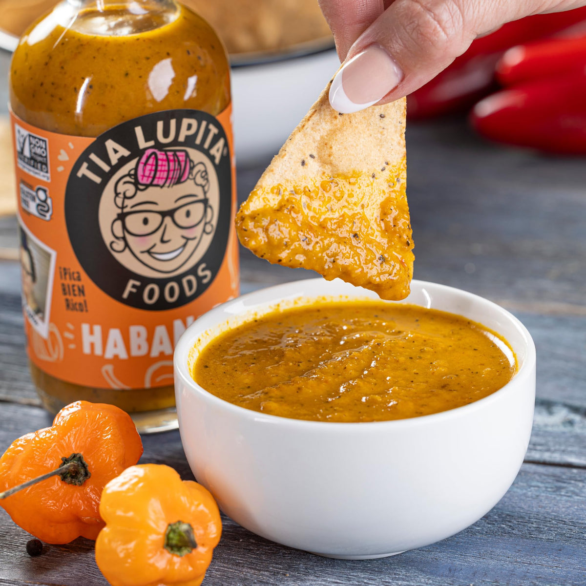 TIA LUPITA Hot Sauce Variety Pack – 4 Flavors: Jalapeño, Salsa Verde, Habanero, Chipotle | Gluten-Free, Non-GMO, Sugar-Free