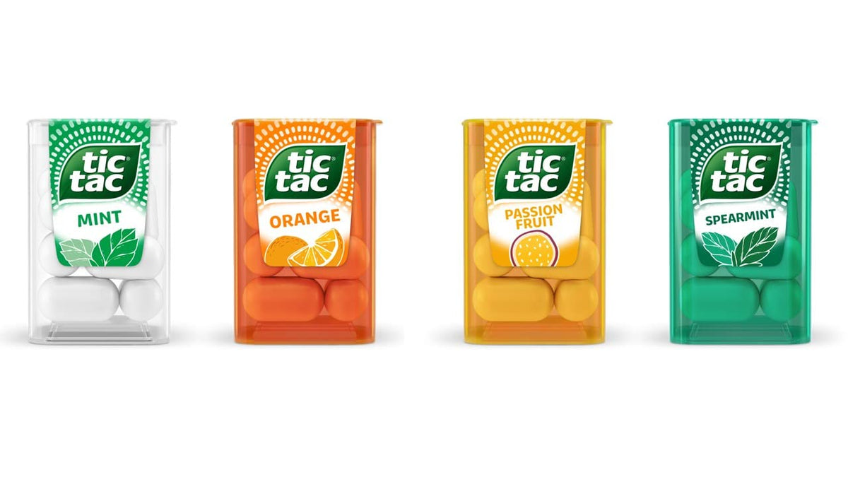 Tic Tac Mini Mints Variety Share Pack — 62 Count, 211g (Orange Peppermint, Spearmint, Peach-Passion)