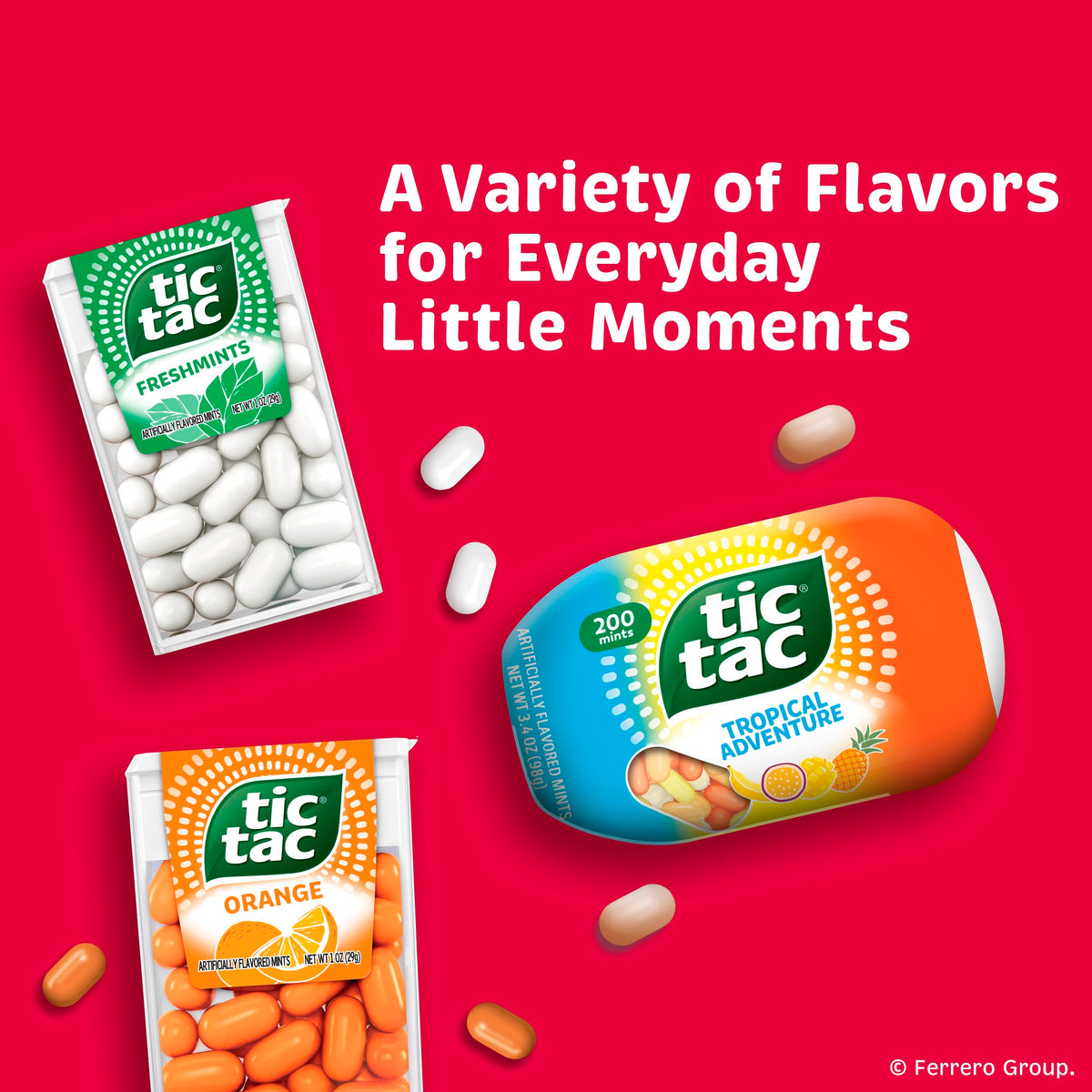 Tic Tac Strawberry & Cream Mints – 100 Mints, 12-Pack, On-the-Go