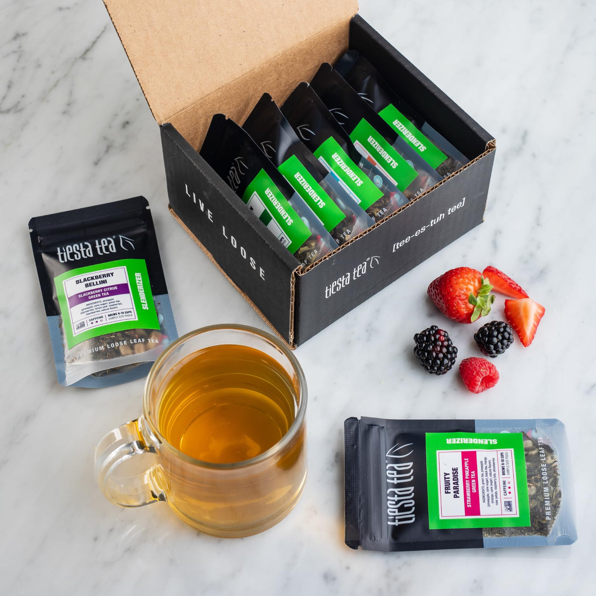 Tiesta Tea - 7 Green Teas Dry Flight Sampler | Mother's Day Loose Leaf Gift Set | Medium Caffeine